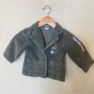 Dirkji infant corduroy blazer jacket green 12 months (80) Royal and Tough Patch